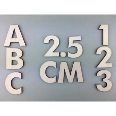 OB1 2,5 cm natúr betűk, számok