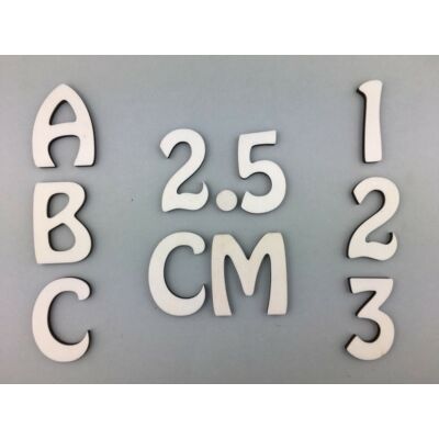 OB3 2,5 cm natúr betűk, számok