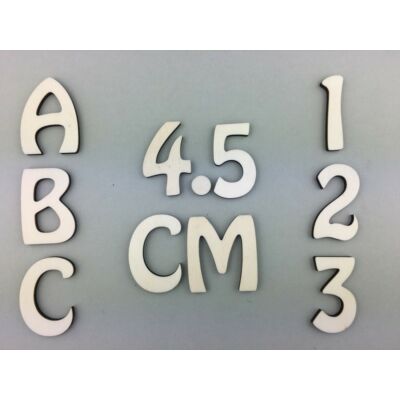 OB3 4,5 cm natúr betűk, számok