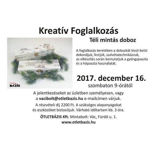 Téli mintás dobozka